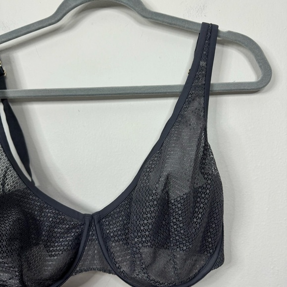 ThirdLove Unlined Modern Mesh Scoop Bra in Gray size 34F - Picture 5 of 10